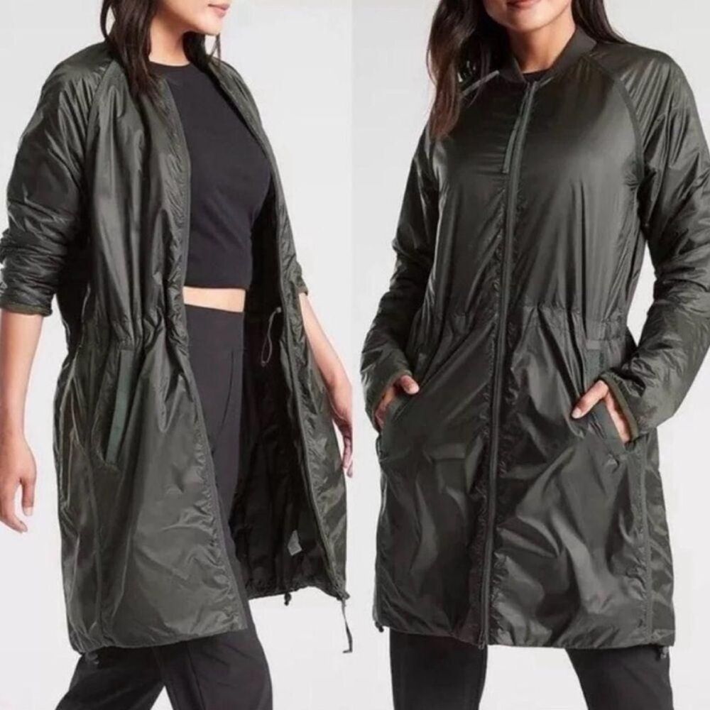 Athleta Women's Green and Black Jacket.  Size Medium